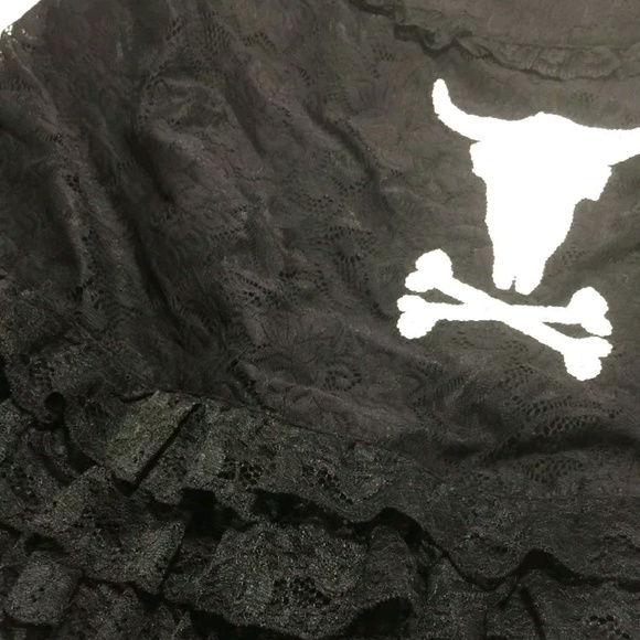 Wildfox White Label RARE Skirt Long Horn Skull - Picture 3 of 8